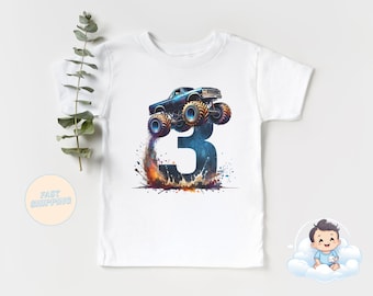 Monster Truck 3rd Birthday Toddler Shirt