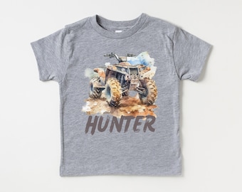 Camiseta ATV personalizada - Camiseta ATV personalizada para niños pequeños - Camiseta ATV personalizada - Vehículo de 4 ruedas - Fiesta ATV - Regalo ATV - Regalo personalizado - Camiseta ATV personalizada