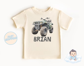Camiseta ATV - Camiseta personalizada para crianças ATV - Off Road - Aniversário ATV - Quatro rodas - Quadriciclo - Aniversário 4 rodas - Corrida de quadriciclo - Camiseta infantil ATV