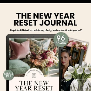 2026 New Year Reset Workbook | PLR MRR Affirmation & Inner Work Journal | Editable Canva Wellness eBook