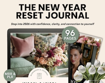 2026 New Year Reset Workbook | PLR MRR Affirmation & Inner Work Journal | Editable Canva Wellness eBook