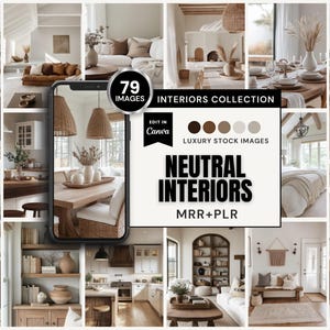 Beige Interior Stock Images: Neutral Home Decor Photos (MRR & PLR)