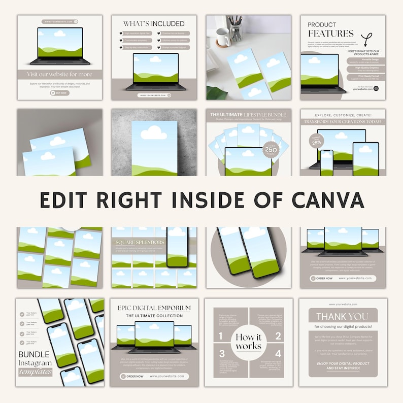 MRR Done for You Mockup Template Bundle for Digital Products With PLR ...