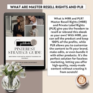 Faceless Pinterest Strategy eBook | Beginners Guidebook | Faceless Marketing | Digital Marketing | MRR & PLR | Edit in Canva | Customizable image 6