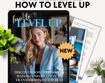 Wie man im Level aufsteigt eBook | Anleitung für persönliches Wachstum | Digitales Produkt mit MRR + PLR | Canva eBook | Weiterverkaufen & Rebranding | Wellness Coach Arbeitsbuch