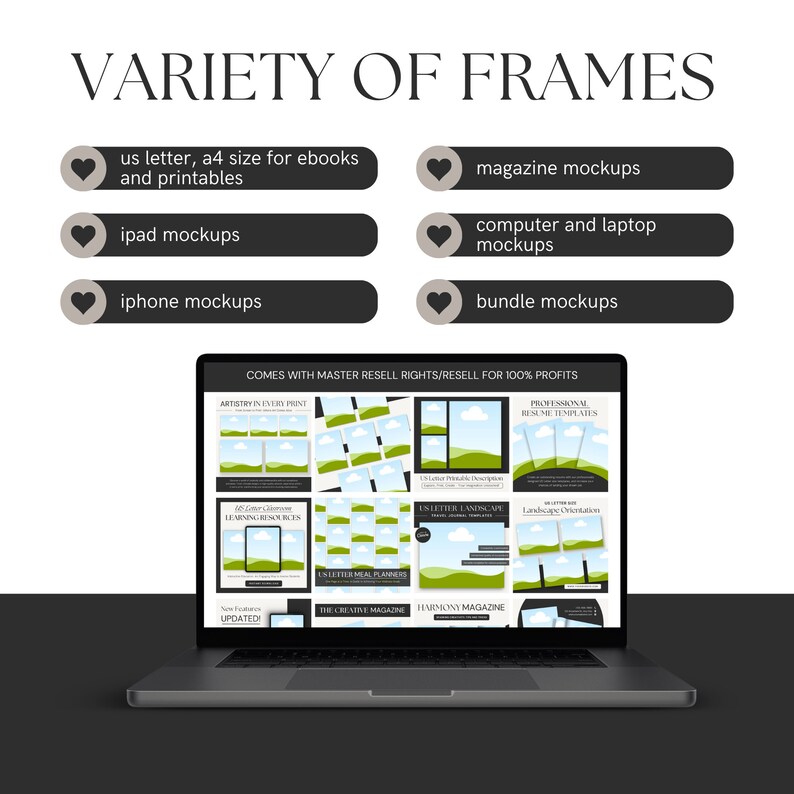 Done for You Mockup Template Bundle for Digital Products With MRR and ...