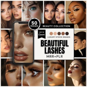 50 Lash Tech Stock Images: AI-Generated Marketing Templates (MRR & PLR) | Opens in Canva