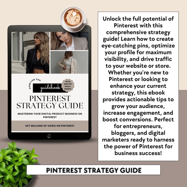 Faceless Pinterest Strategy eBook | Beginners Guidebook | Faceless Marketing | Digital Marketing | MRR & PLR | Edit in Canva | Customizable image 4