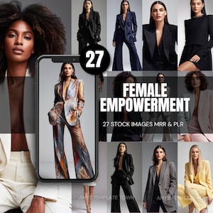 Empowered Women Stock Photos: Bold Business Style, MRR PLR (Canva)