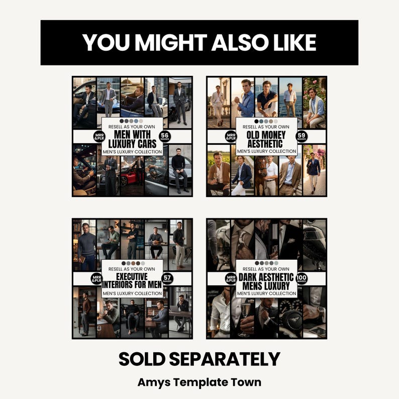 51 imágenes de estilo de vida en yates para hombres / Colección de lujo, listas para Canva (pines adicionales PLR MRR) imagen 15