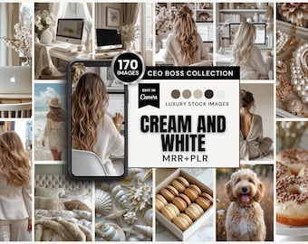 170+ Cream and White Stock Images | Canva (MRR+PLR) | Instant Download