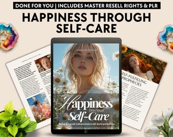 Wellness Ebook Canva Template: Self-Care Workbook (PLR & MRR)