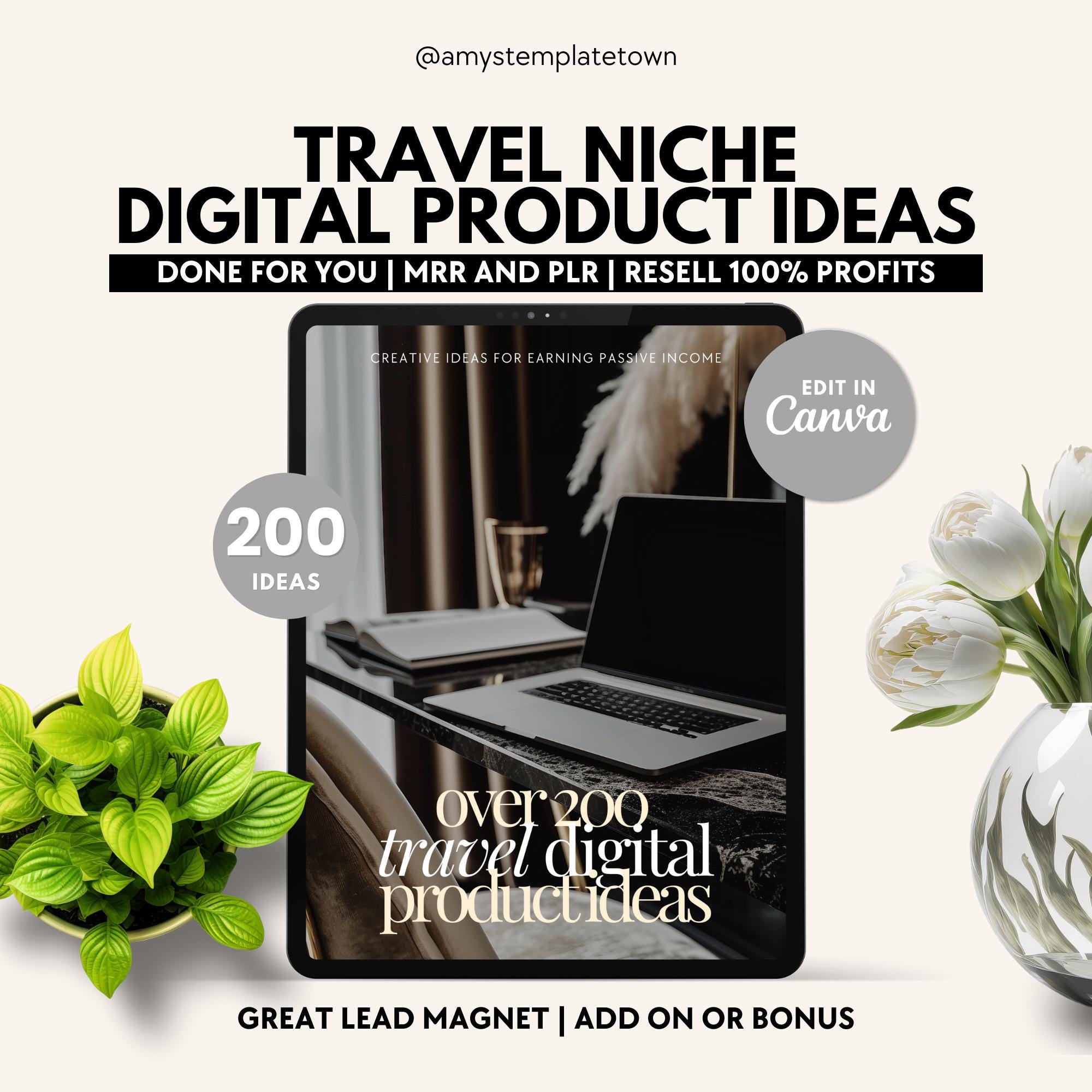200 Travel Niche Digital Product Ideas: MRR & PLR Ebook