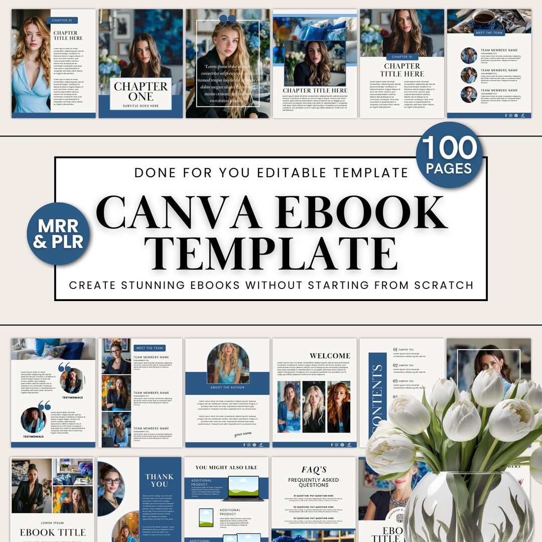 Designer Canva Ebook Template With PLR & MRR Rights | 100-page Editable ...
