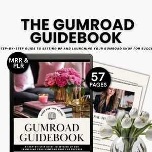 Gumroad Shop Setup Guide | Digital Product Guide | How to Sell on Gumroad | Canva Editable eBook | PLR MRR Digital Product