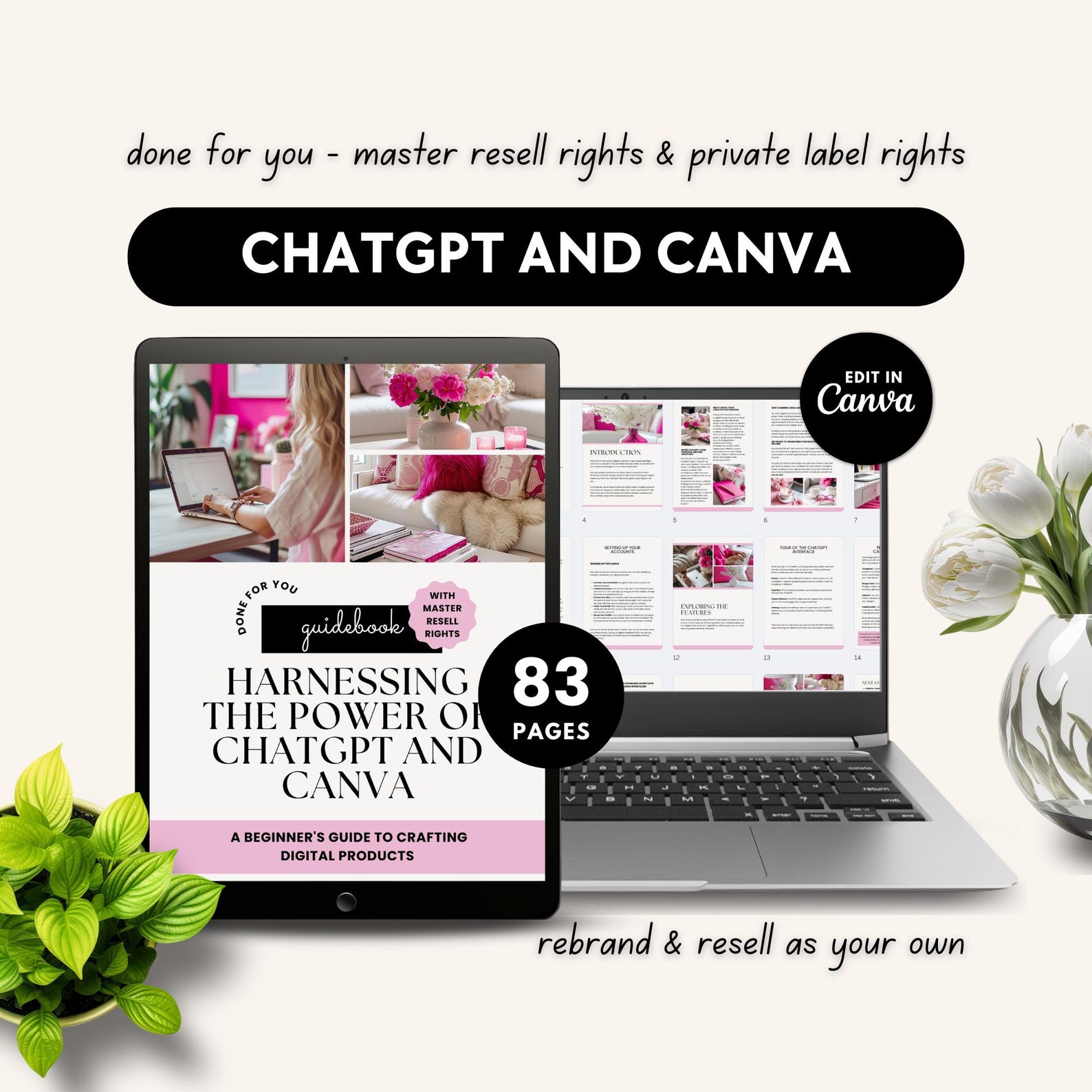 Canva and Chat GPT Done for You Ebook With Master Resell Rights and PLR ...