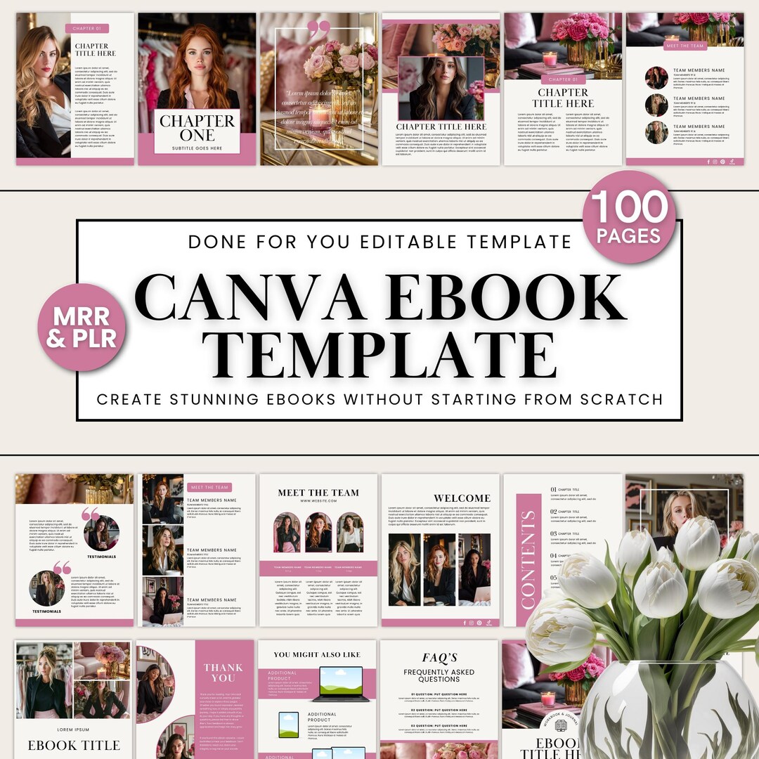 Designer Canva Ebook Template With PLR & MRR Rights | 100-page Editable ...