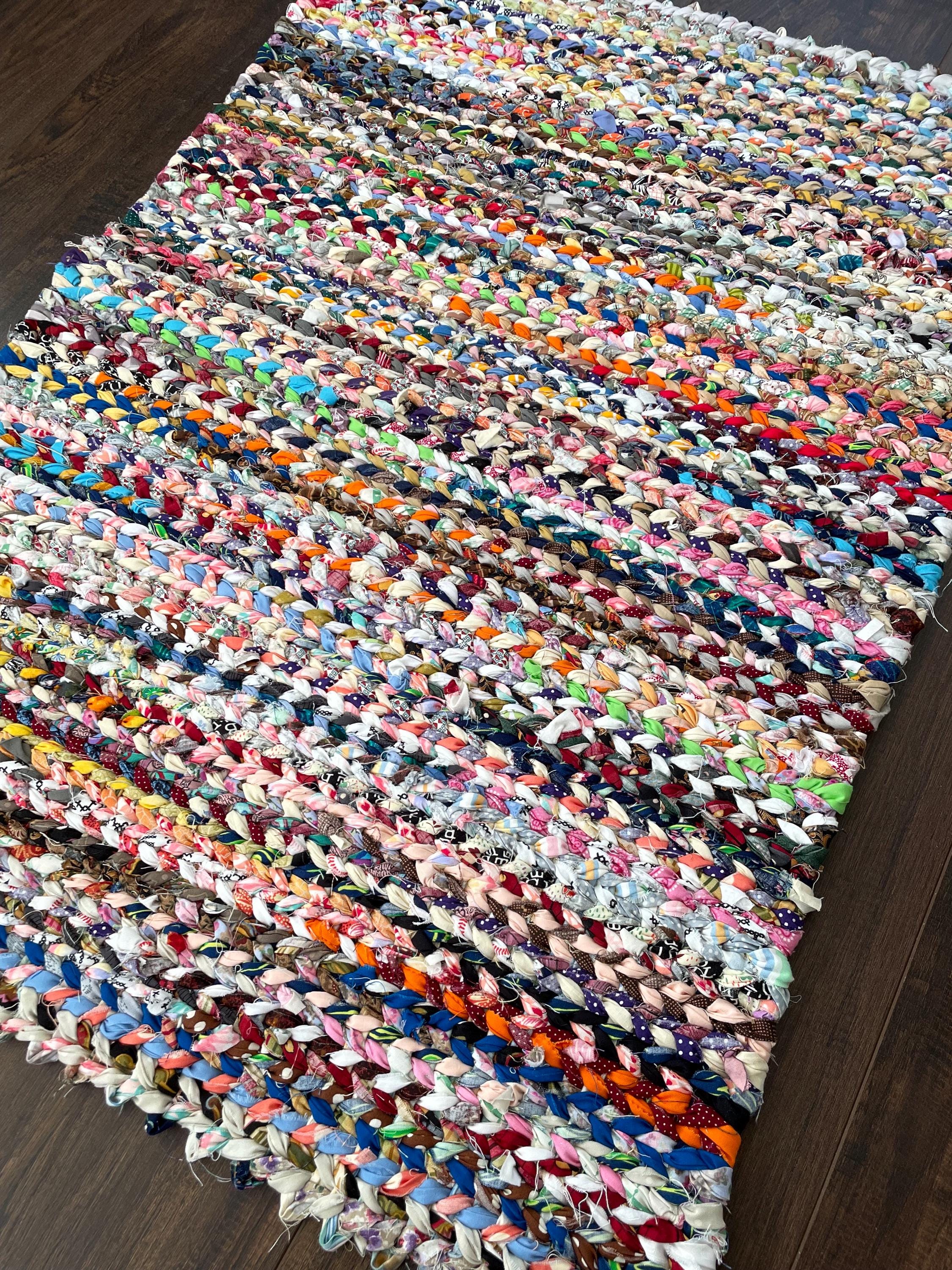 Twining Rag Rug Hand-twined Braided Rag Rug - Etsy