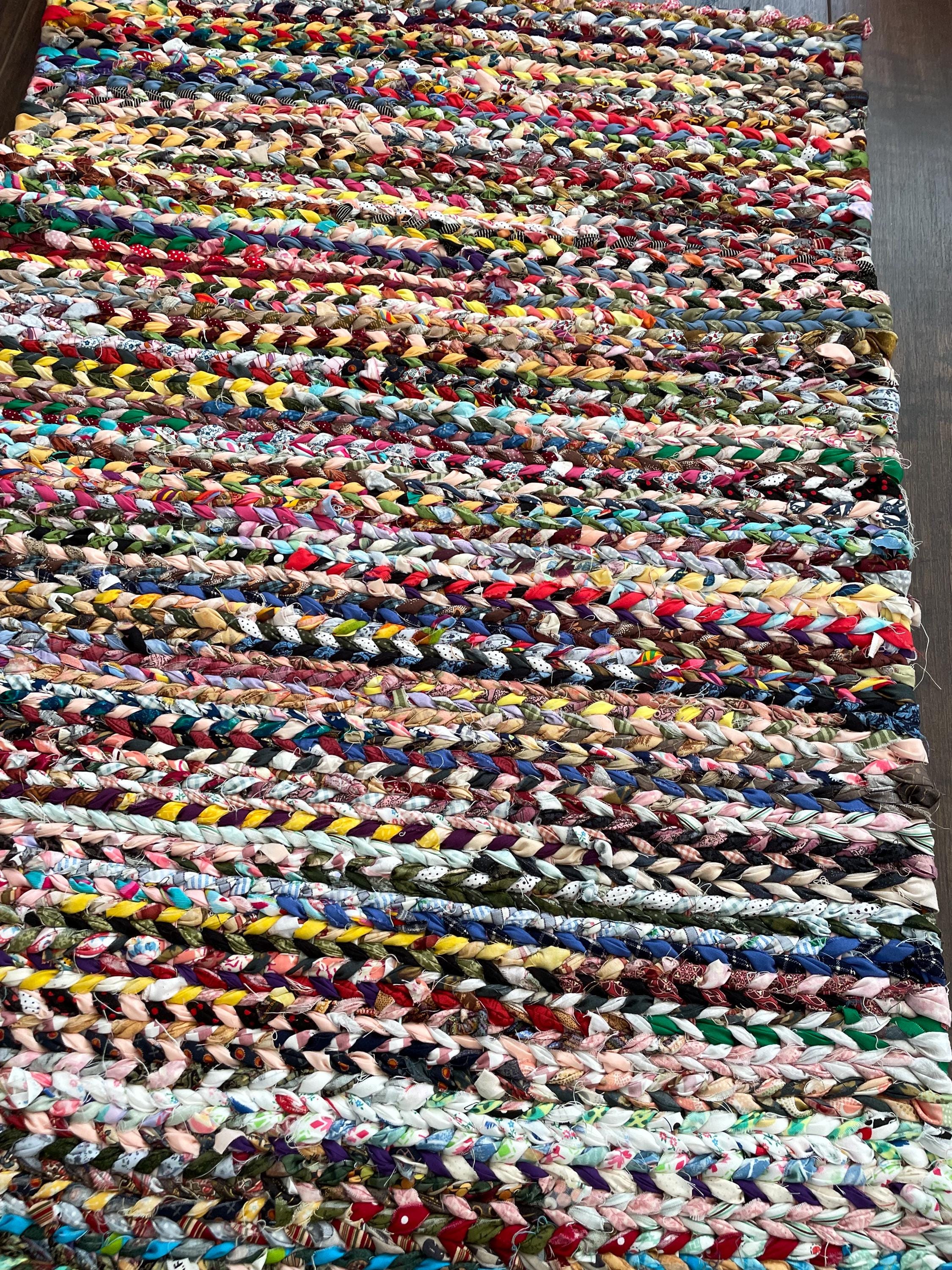 Twining Rag Rug Hand-twined Braided Rag Rug - Etsy