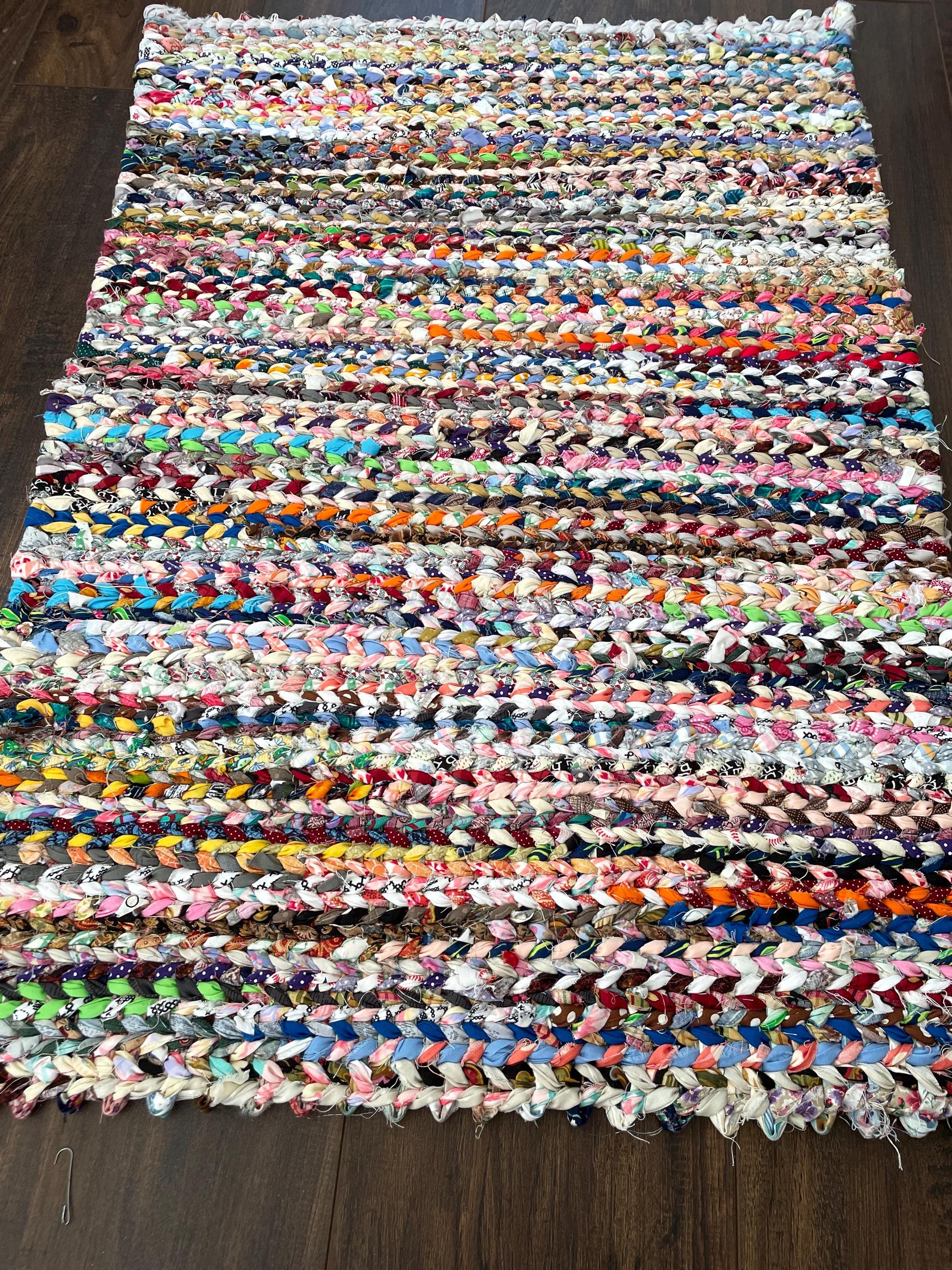 Twining Rag Rug Hand-twined Braided Rag Rug - Etsy