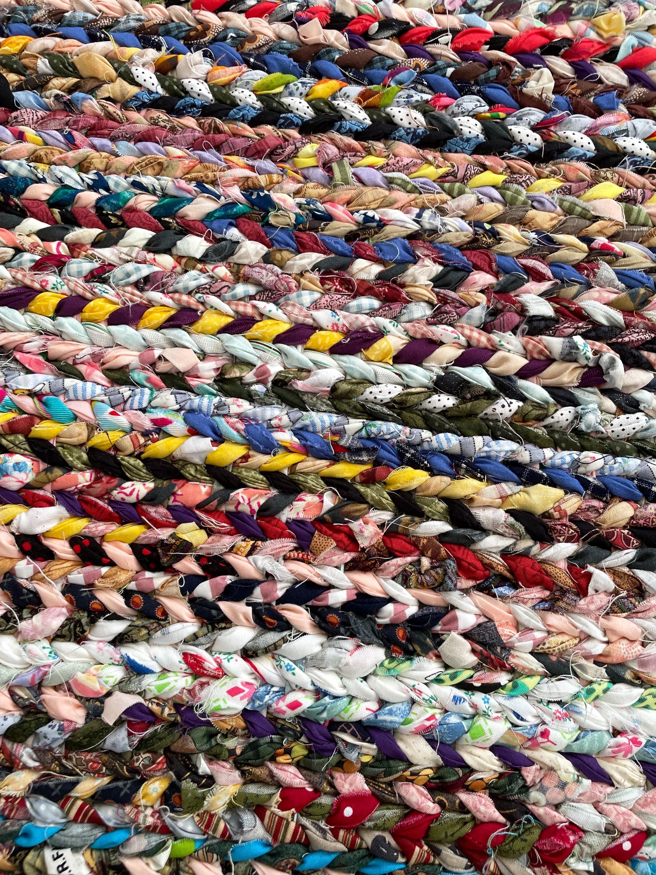 Twining Rag Rug Hand-twined Braided Rag Rug - Etsy