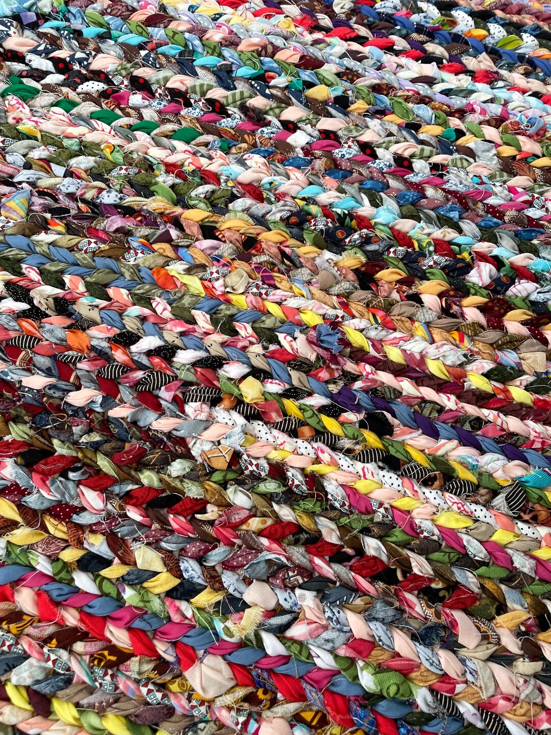 Tie Rag Rug Hand-twined Braided Rag Rug - Etsy