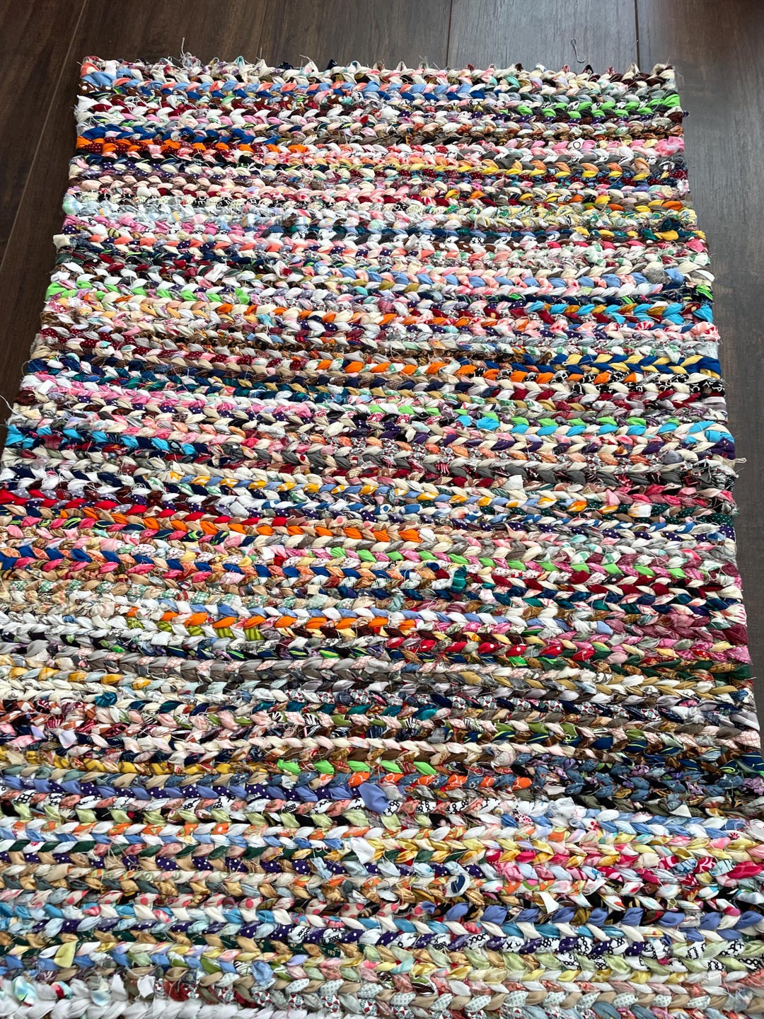Tie Rag Rug Hand-twined Braided Rag Rug - Etsy