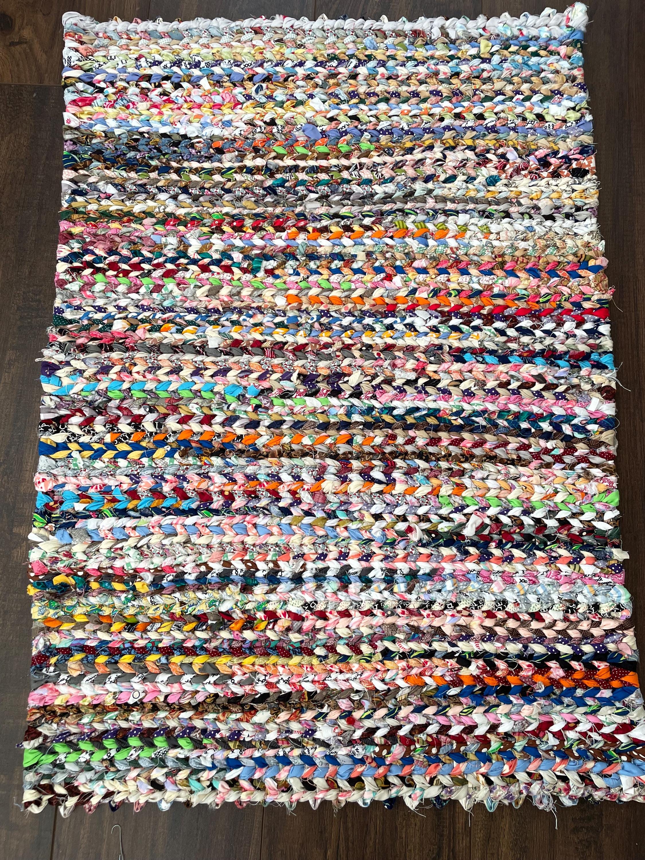 Twining Rag Rug Hand-twined Braided Rag Rug - Etsy