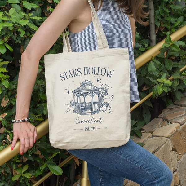 Stars Hollow Connecticut Tote Bag Gilmore Girls Canvas Tote Bag Autumn Festival Bag Vintage Gilmore Girls Merch Gift for Gilmore Girls Fan