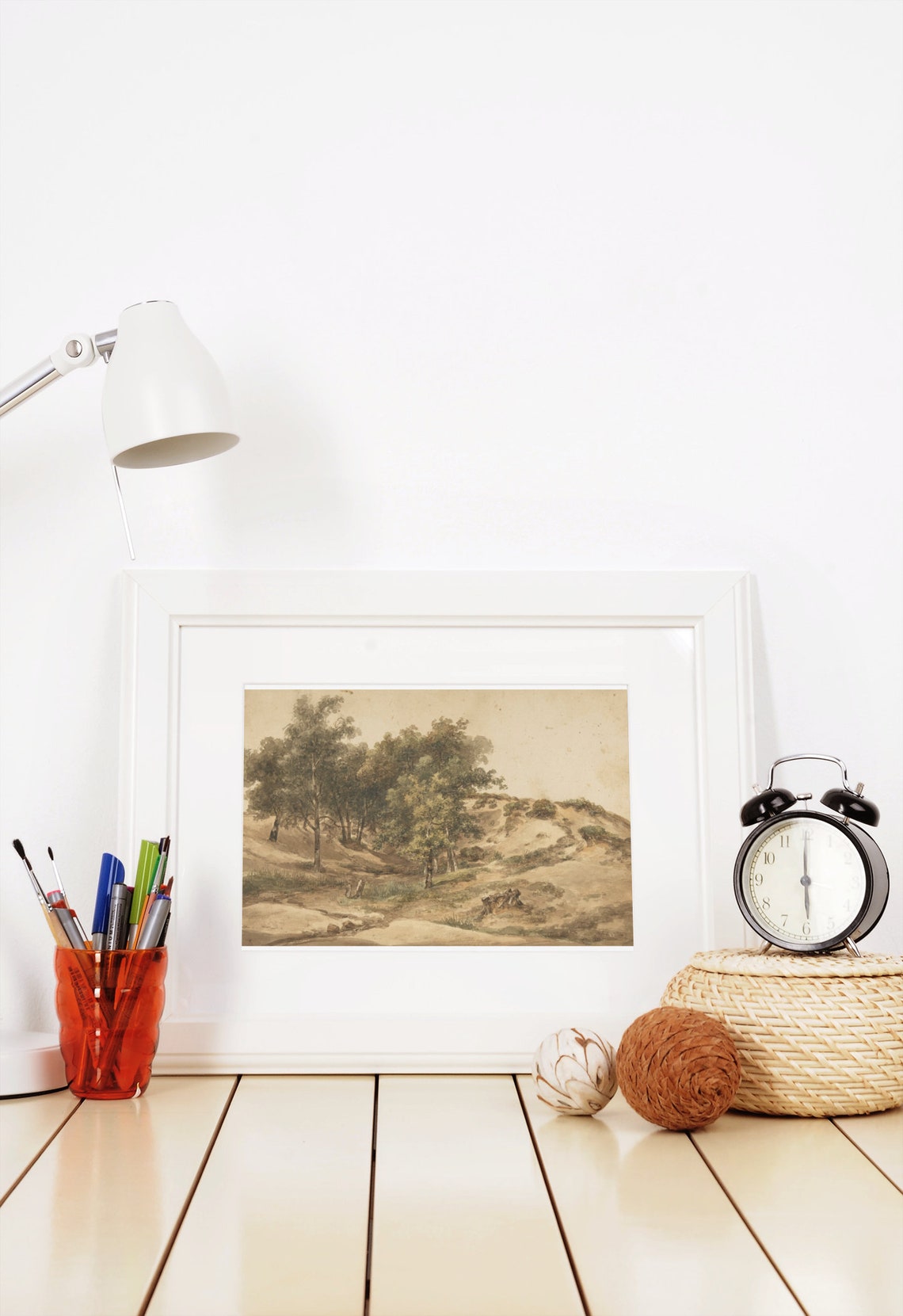 Vintage Rustic Landscape Wall Art Print Minimalist Modern Nature Wall
