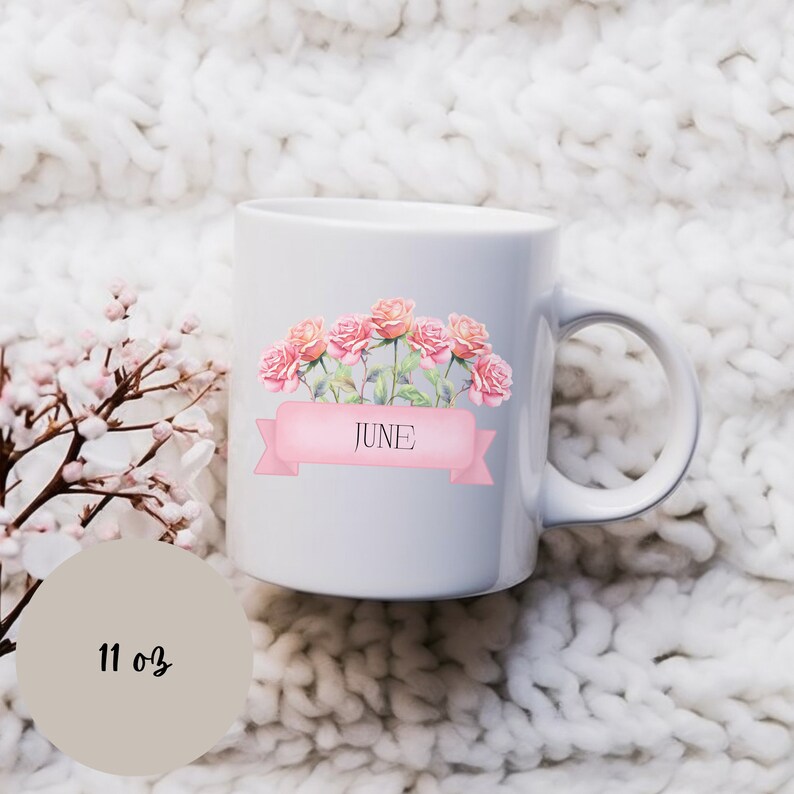 Personalized Birth Month Flower Mug Customized Cottagecore - Etsy