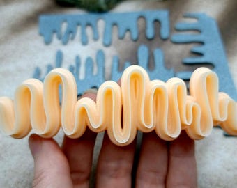 Paint drops #1 Clay Blade - 12 cm Patterned Edge for Polymer and Metal Clay