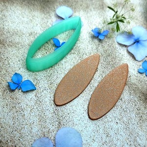 Ohrringausstecher Nr. 17 aus Polymer Clay in Mandelform – 6 cm Bild 7
