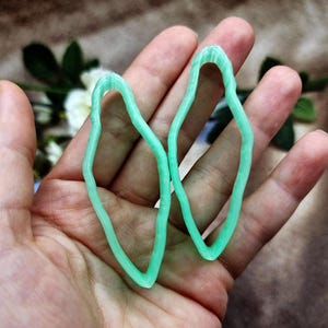 Wavy Marquise Polymer Clay Earring Cutter Pair #31 - 6 cm image 4