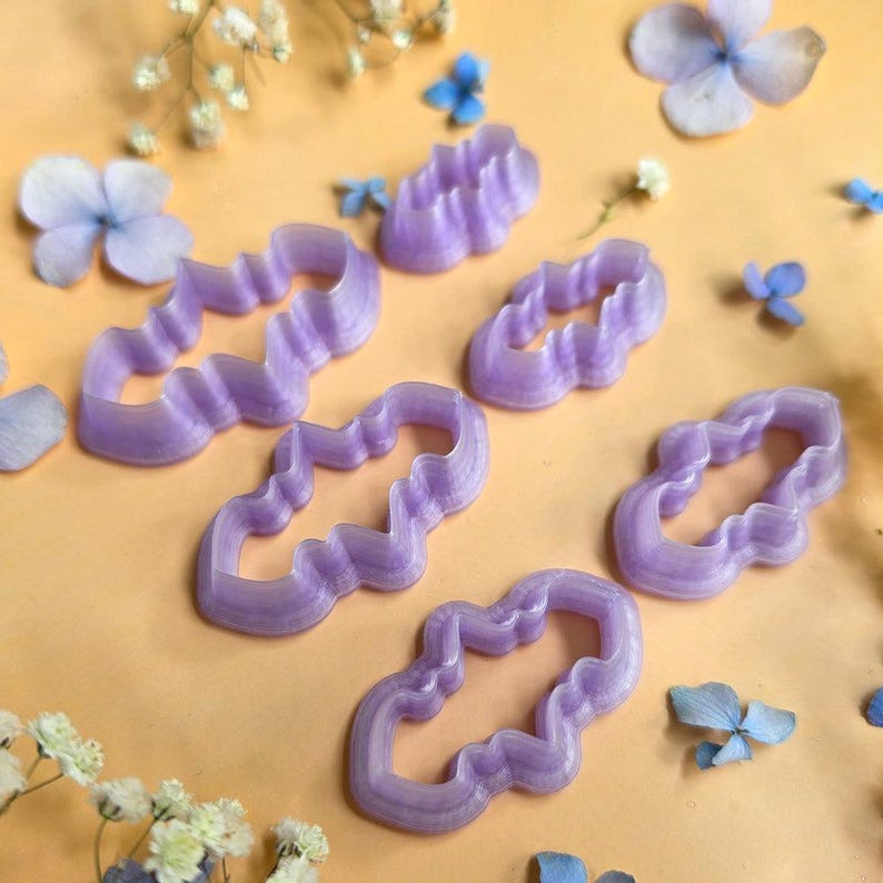 Lobed Teardrop Pendant Bail Clay Cutter Set #11 - 6 Sizes, 2.5-5 cm image 3
