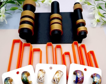 Polymer Clay Huggie Earring Toolkit - Baking Base and 9 Cutters