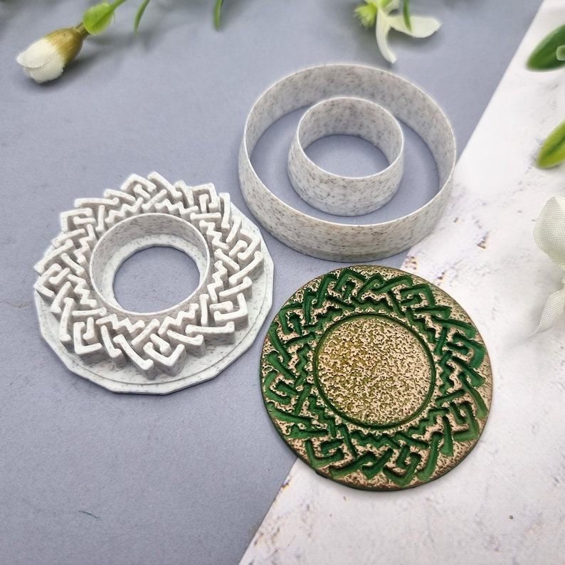 Polymer Clay Stamp #2, Celtic Stamp  SweetyBijou Tools