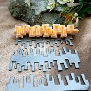 Square Zig-Zag #2 Clay Blade - 12 cm Patterned Edge for Polymer and Metal Clay image 6