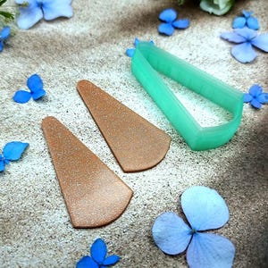 Slanted Wedge Polymer Clay Earring Cutter #16 - 6 cm image 1