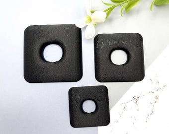 SweetyBijou Square Central Donut Blanks - Oven-Safe Bakeable Bases for Polymer Clay