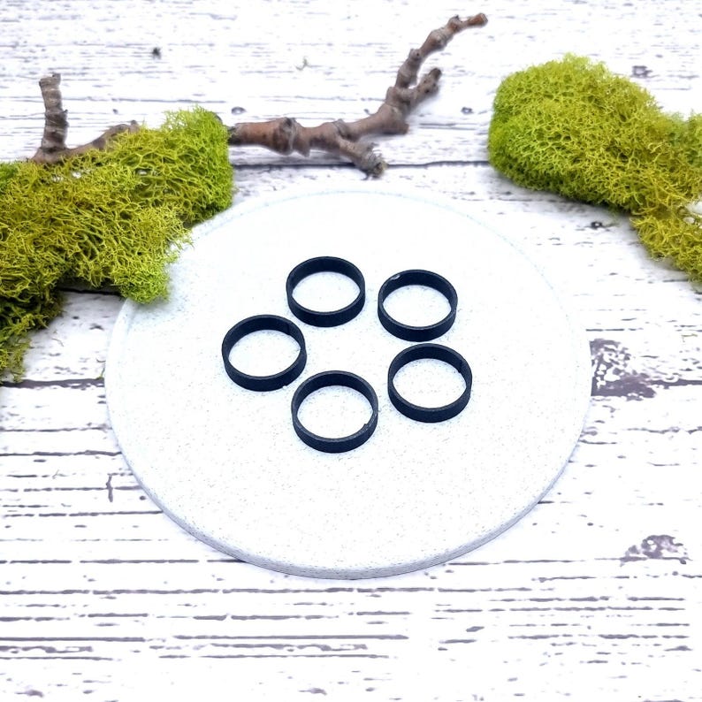 Flat Ring Blanks - Tiny (5mm) Bakeable Blanks SweetyBijou Tools