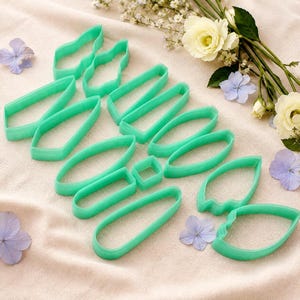 Paquete de cortadores de pendientes largos de arcilla polimérica n.° 3 - Formas de 6 cm imagen 3