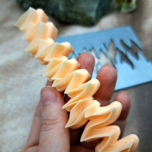 Flames #3 Clay Blade - 12 cm Patterned Edge for Polymer and Metal Clay image 6