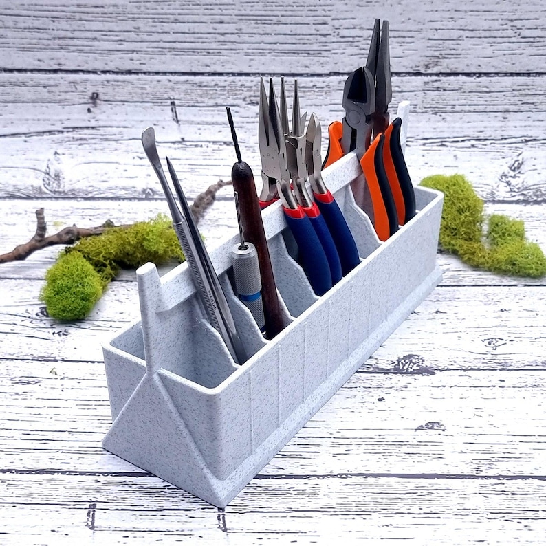Ultimate Pliers Holder - White Marble Tools Organizer SweetyBijou Tools