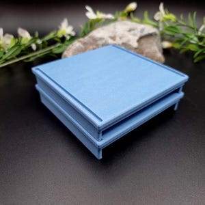 SweetyBijou Stackable Flat Textured Baking Base - Squared (1pcs) for white clay