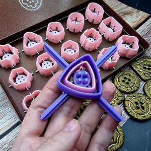 Polymer Clay Button Imprint Set - 15 Designs, Requires Buttons Toolkit Set 1 image 6