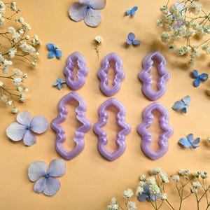 Lobed Teardrop Pendant Bail Clay Cutter Set #11 - 6 Sizes, 2.5-5 cm image 1