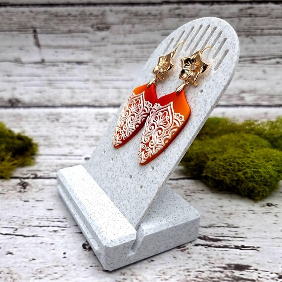 Buy Sweetybijou Tilt Display for Earrings White Marble Online in