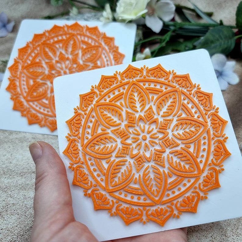 Mandala #7 Texture for Polymer Clay - 10 or 12 cm image 4
