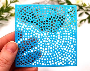Drops - Ocean #8 Polymer Clay Stencil - Reusable Texture Tool